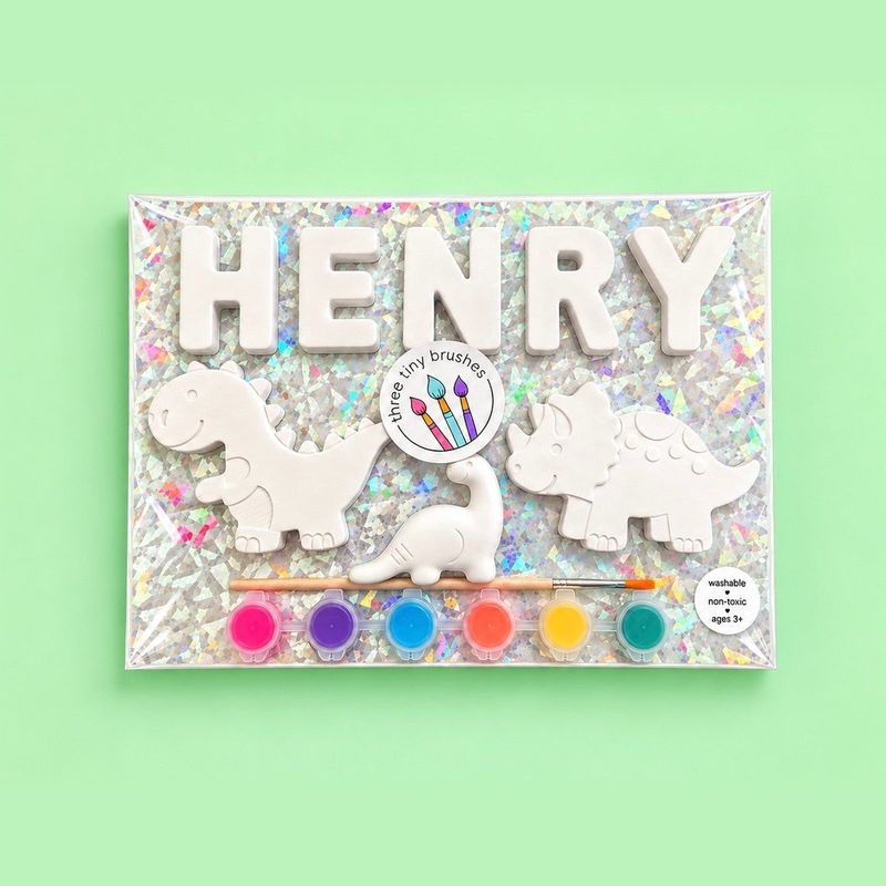 Dino-Mite personalized paint-your-own name kit